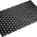 Bamboo Bath Mat Bathroom Rugs Floor Wood Shower Bathtub Waterproof Non Slip Accessories 16x24 Inch Easy to Clean,Black,1 pc