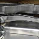 Alpha Living 4 Pack Chafing Dish Full Set Stainless Steel Catering Chafer with Lids, Pans & Fuel Holders Buffet Food Warmers for Parties, Events & Weddings Alpine Gray Handles