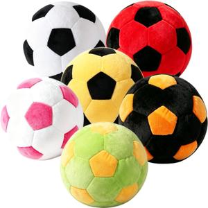 6 Pack Soft Plush Hackys Footbags, Sand Filled Durable Fleece Juggling Balls,Vibrant Color Sports Foot Bags for Kids Adults, Indoor Outdoor Play Coordination Training & Party Favors