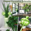 4 Pack Self Watering Planter Insert,Plant Watering Devices Plant Watering Globes for Indoor Plants,Easy Plants Live Houseplants Self Watering Plant Accessories Indoor Items for Plant Lovers - Green