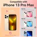 2 x ChiCsFleur for iPhone 13 Pro Max Case, TPU Phone case with Camera Protection for Women Girls Teens - Coastal Collage Pink Bow Disco Ball Y2K Gift Tropical Floral Blue White Sorority Aesthetic Unique (MarineOcean)