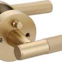 Privacy Knurled Gold Color Door Handle - Durable, Stylish Interior Lever for Bedrooms & Bathrooms - Modern Design & Functionality