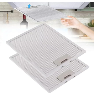 Cooker Hood Filter, 2 Pack Aluminum Filter Replacement for Range Hoods, 350x240x9mm Kitchen Exhaust Grease Filter, Stove Hood Vent Filter for Stove Filter Vents and Protects the Oven