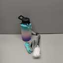 Insulated Water Bottle | Thickened Stainless Steel Vacuum Metal | Portable Sports Water Jug for Gym and Hiking with Straw, Carrier Bag, Handle Strap | BPA-Free 32 oz (Hydrangea)