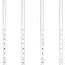 QLLY Adjustable Metal Table Leg, 24-40 inch, 60-100cm, Home Office DIY Desk Leg, Furniture Leg Set (4, White)