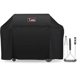 Kingkong 7131 Grill Cover for Weber Genesis II 4 Burner Grill including Brush, Tongs and Thermometer