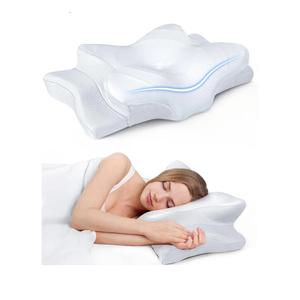 Ultra Pain Relief Cooling Pillow for Neck Support, Adjustable Cervical Pillow Cozy Sleeping, Odorless Ergonomic Contour Memory Foam Pillows, Orthopedic Bed Pillow for Side Back Stomach Sleeper