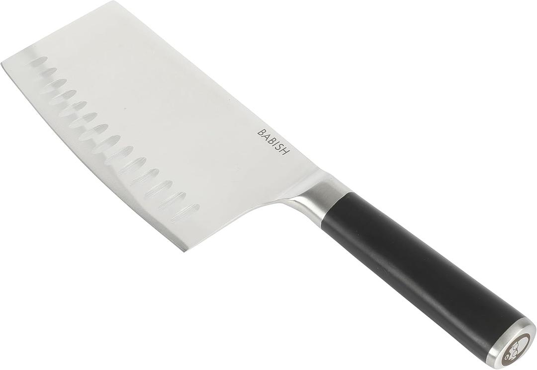Babish 6.5-Inch Forged Cleaver Knife  High-Carbon 1.4116 German Steel Full Tang Kitchen Knife for Heavy-Duty Chopping and Slicing