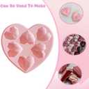 2 Pcs Valentines Chocolate Silicone Molds,12-Cavities Pink Chocolate Silicone Mold Diamond Heart Shape Candy Molds,Non-Stick Baking Molds for Valentine Party Decor, Candy,Cake Dessert Making (Colour 6)