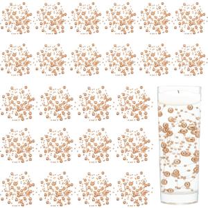 Tondiamo 24 Pcs Artificial Pearl String for Floating Candle Faux Pearls Beads String Garland Centerpiece Decoration for Vases Filler Wedding Spring Holiday Party Decor(Rose Gold)