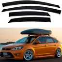 AceRide Window Visors Compatible with 2008-2011 Ford Focus Sedan，Rain Guards Sun Shields Window Deflector，Tape-On Style，4PCS