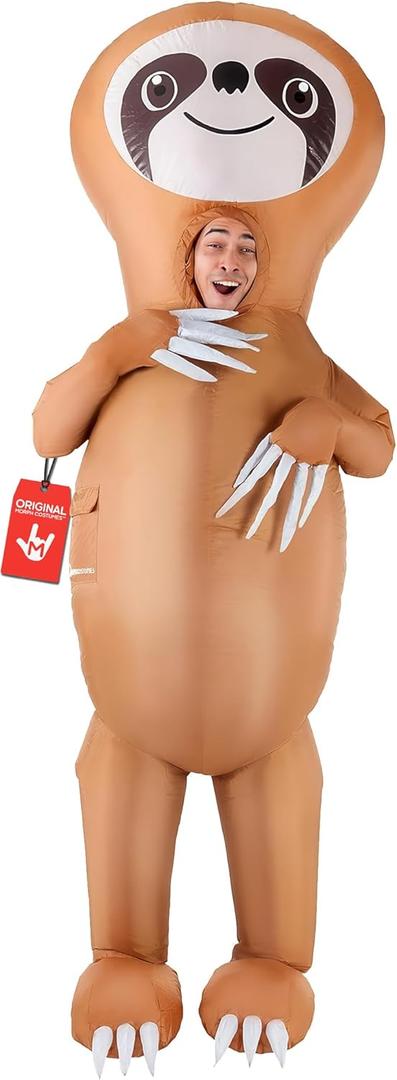 Morph Sloth Inflatable Costume Adult, Inflatable Costume Sloth, Sloth Halloween Costume, Inflatable Sloth Costume, Blow Up Sloth Costume, Inflatable Costumes Adult Funny, One Size
