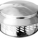 8" Round Chimney Cap, Tapered Top Chimney Cap with Screen, Easy Installation & All Weather Roof Vent Caps, Perfectly Insulated Stove Pipe Chimney Cap Vent Cover Outside