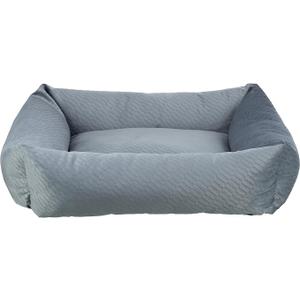 TRIXIE Dog Bed Alena 31 x 24 in Blue-Grey – Rectangular Cuddly Bed with Soft Velvet Cover, Dog Basket for Medium-Sized Dogs, Firmly Integrated Cushion, Non-Slip Bottom - Soft & Washable - 37791