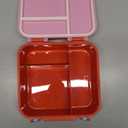 Bento Box for Kids with Soup Thermos(9oz) Kid Bento Lunch Box with Leak Proof Insulated Food Jar, Hot & Cold Lunch Container Set for School Girls Boys, 4-Compartments, Pink/Orange