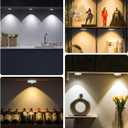 WILLED Rechargeable Puck Lights with Remote Control, 3 Color Temperatures and Timing Function, Dimmable Tap Light, Stick on Under Cabinet Lights, LED Puck Lights for Kitchen, Closet and Shelf(6 Pack)