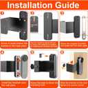 Anti-Theft Mount Compatible with Google Nest Doorbell (Battery), No Drill Adjustable Mounting Bracket Holder Accessories for Apartment Rentals, Enhanced Protection Doorbell Mount Bracket