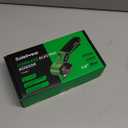 Cardboard Cutter, Rechargeable Cordless Electric Scissors, 4V Upgrade Motor Electric Box Cutter with 2 Blades, Safety Lock & LED Light, Powerful Cutting for Cardboard Box, Plastic, Leather