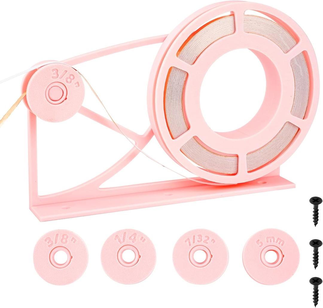 Mini Tabletop Foiler for Stained Glass 3/16, 7/32, 1/4,and 5mm, Stained Glass Copper Foiling Tool with Foil Separator and Dispenser, Four Replaceable Sizes with Mounting Screws