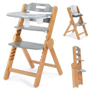 Ezebaby Wooden High Chair Grow with Your Child