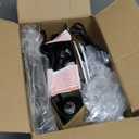 Hikczc Vintage Table Lamp for Living Room Bedroom, 18.5" Farmhouse Bedside Lamps Nightstand Lamp Set of 2, Table Lamps with Oatmeal Linen Lamp Shades, 2 LED Bulbs Included, Black