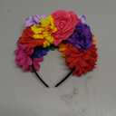 DreamLily Rose Flower Crown Headband HalloweenCinco De Mayo Party Costume Headpiece NC26 (Rainbow Colorful)