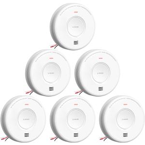 X-Sense AC Hardwired Combination Smoke and Carbon Monoxide Detector, Hardwired Interconnected Smoke and CO Detector Alarm with Replaceable Battery Backup, XP06, 6-Pack