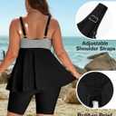 Arolina Plus Size Swimsuit for Women Two Piece Modest Tankini Full Coverage Tummy Control Bathing Suits with Shorts (XL)