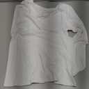 Roselux Womens Long Sleeve V Neck Ribbed Knit Fitted Casual Tops Tee Slim Basic Shirt (Medium, White)