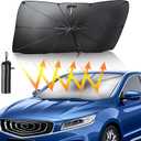 Car Windshield Sunshade Umbrella, Foldable Windshield Sun Shade for Insulation, Front Window Visor Car Shade, Windshield Cover (57 * 31 in)