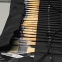 ARTIFY 25 Pieces Professional Paint Brush Set  Expert Series Synthetic Nylon Brushes for Acrylic, Oil, Watercolor, Gouache  No Shedding, Canvas Roll Case & Palette Knife, Artist Gifts Art Supplies (Birch)