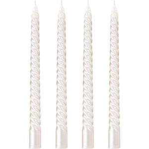 Taper Candles,10 inch-Set of 4 Metal StyleTapered Candles, Long Candle,Tall Candlesticks, Long Candle Sticks,Spiral Taper Candle,Home Dinner, Party, Wedding, Halloween (4, White, 10 inch)