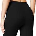 keriffe Women's Flare Yoga Pants Ribbed Seamless High Waisted Workout Bootcut Leggings Tummy Control (Black, XS)