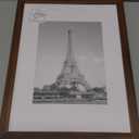 upsimples 9x12 Picture Frame, Display Pictures 6x8 with Mat or 9 x 12 Without, Wall Hanging Photo Frames, Brown, 1 Pack