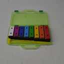 MINIARTIS Glockenspiel Xylophone | Educational Music Toys for Toddlers | 8 Notes Colorful Resonator Bells for Kids with 15 Songbook & Green Case | Great Birthday Gift for Children