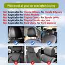 Car Headrest Pillow, Adjustable Head Rest Pillow for Car Seat, Head Neck Support for Kids Adults Travel Sleeping, Fit for Headrest with Poles (Black)