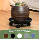 7 Packs Plant Caddy with Wheels 11.8" Plastic Rolling Plant Stands Heavy-Duty Plant Dolly with Casters Indoor Outdoor Wheeled Plant Roller Base Large SaucerTray Mover