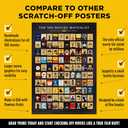 Official IMDb Top 100 Movies Scratch Off Poster | Premium Bucket List - Made in USA | 16.5x23.4 Inches | Unique Gift for Men and Women Film Lovers | Movie Night Supplies and Room Dcor