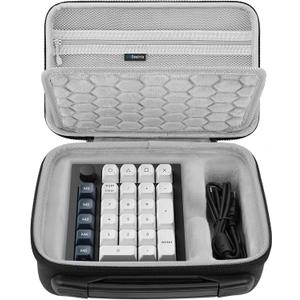 GEEKRIA Numeric Keypad Carrying Case, Compatible with Keychron Q0 Max / Q0 Plus, Portable Number Pad Bag (Dark Grey)