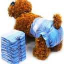 Pet disposable dog diaper jeans style puppy female dog diapers（3 pack，24 pcs）S