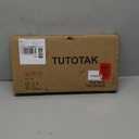 TUTOTAK Small Side Table, Narrow End Table, Skinny Sofa Table, Slim Nightstand, Couch Table, Living Room, Bed Room, Greige TB01BG062 (2-Tier7.9"D x 15.8"W x 22.5"H)