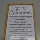 The Ten Commandments Rustic Bible Verse Framed Wall Art, 11''×16'' 