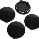 Car Wheel Center Cap Kit Outer 65mm 2.56 inches Inner 61mm 2.41 inches Fit for F-o-d FL341A096 Rims Center Hub Caps Covers Wheel Caps, 4 PCS Gloss Black