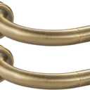 2 Pack Antique Bronze Disc Curtain Rods, 48-84 Inches Window Curtain Rod,Adjustable Room Darkening Curtain Rod with Aluminum Finials and Brackets,Wrap Around Design (48-84" & 2PCS)