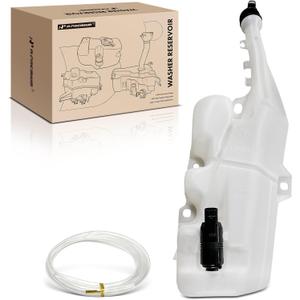 A-Premium Windshield Washer Reservoir Tank Assembly Compatible with Chevrolet Camaro 2010-2015 - with Washer Pump & Filler Neck & Cap & Hose & Bracket (Without Headlight Washer)