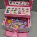 Jewelry Toys for Girls, Adjustable Rings, Bracelets, Necklaces, Butterfly Hair Clips, Toddler Bows, Unicorns Kids Toys Set for Princess Dress Up, Christmas Birthday Gifts, 3 4 5 6 7 8 9+ Year Old Girl