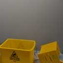 Mind Reader Mop Bucket with Wringer, 22 Qt (5.5 Gallon), Floor Cleaning, Handle, Wheels, 16.25"L x 10.75"W x 24.5"H, Yellow