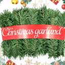 Christmas Garland, 54FT Artificial Soft Green Realistic Pine Greenery for Indoor Outdoor Xmas Mantle, Staircase, Door & Wall Decor
