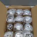 Homemory 12 Pcs Silver Votive Candle Holders, Round Mercury Glass Candle Holder, Tealight Candle Holders for Table Centerpieces, Baby Shower, Anniversary, Wedding, Home Decor, Halloween, Christmas