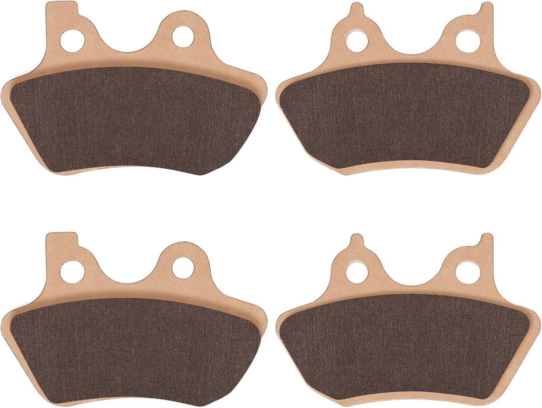 LOCOPOW Sintered Brake Pads Front and Rear for Harley Davidson Softail, Heritage Classic, Fat Boy, Dyna Electra Glide,Sportster XLH883R/2000 2001 2002 2003 2004 2005 2006 2007